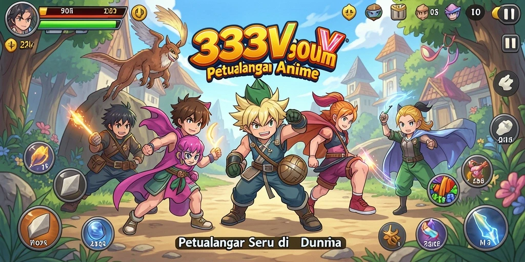 Tampilan karakter Anime yang epik saat bertarung di 333V.