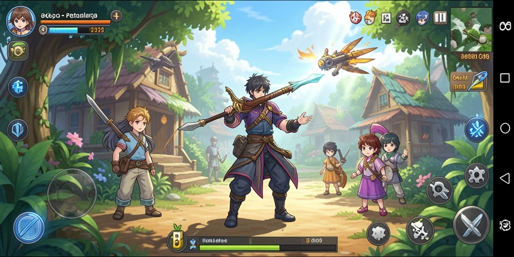 Tampilan gameplay yang menarik dari 8G8G dengan karakter anime.