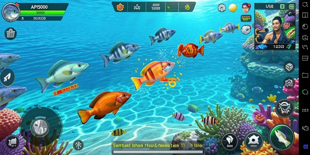 Gameplay seru API5000 saat menembak ikan.