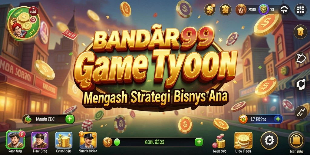 Tampilan gameplay BANDAR99 dengan grafis yang menarik dan interaksi bisnis.