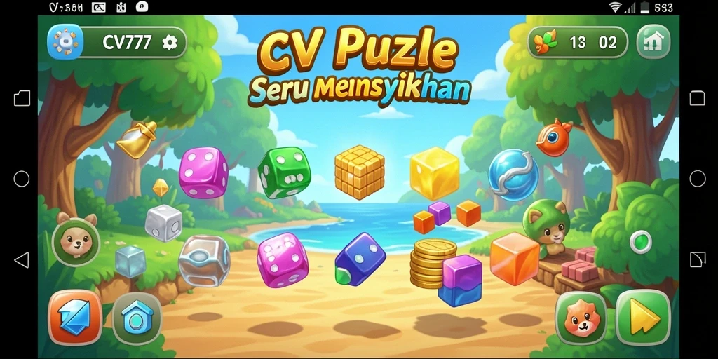 Tampilan gameplay seru dari game puzzle CV777.