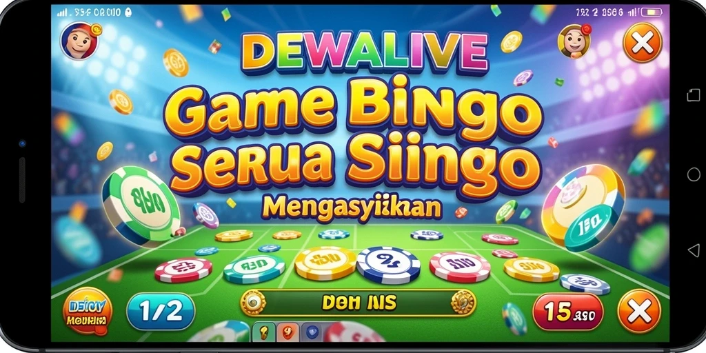 Tampilan menarik dari gameplay Bingo DEWALIVE yang menegangkan.