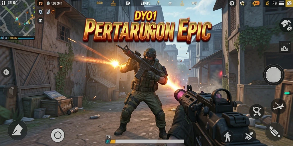 Gameplay DY01 yang mendebarkan dan penuh aksi.