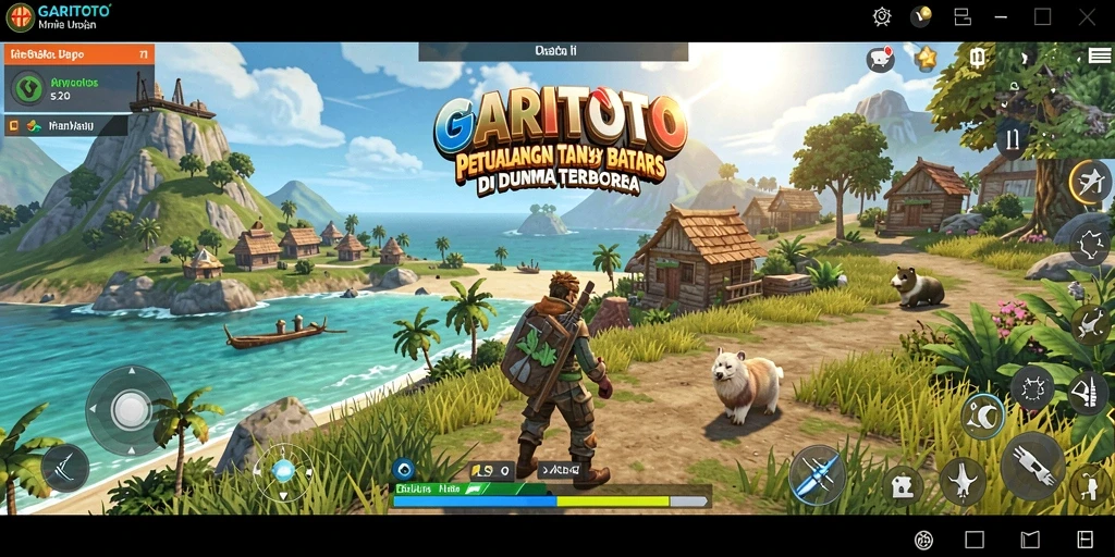 Gameplay GARITOTO menunjukkan kebebasan eksplorasi di dunia terbuka.