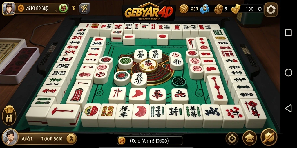 Tampilan menarik dari gameplay Mahjong di GEBYAR4D.