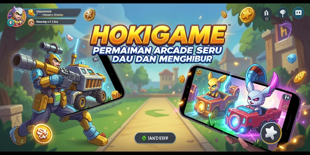 Tangkapan layar gameplay HOKIGAME menampilkan aksi seru dan tantangan arcade.