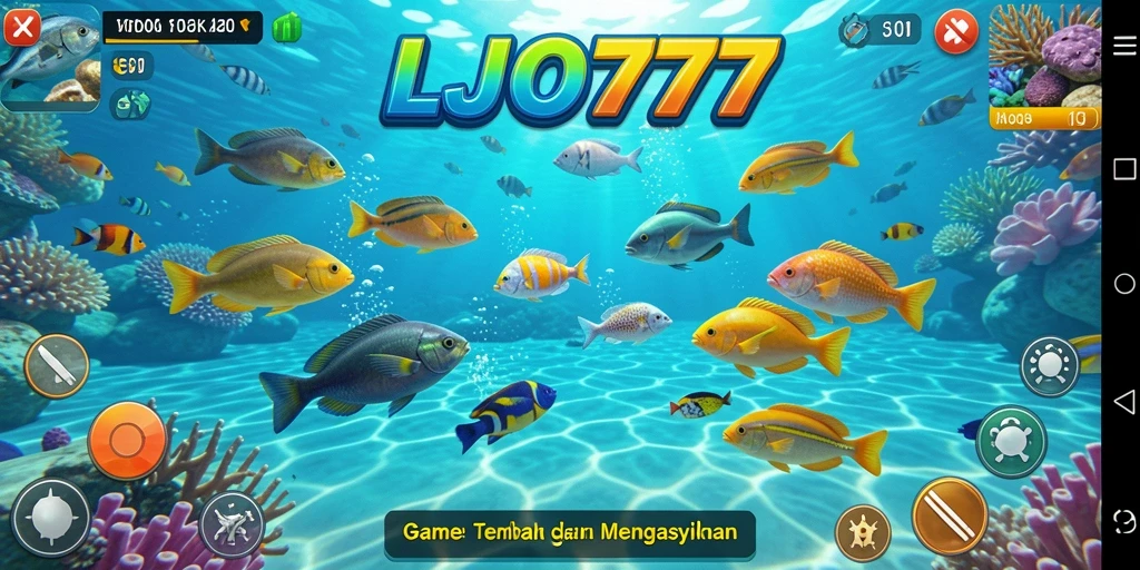 Tampilan gameplay LJO777 menembak ikan yang penuh aksi.