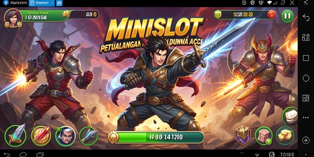 Screenshot gameplay <strong>MINISLOT</strong> menampilkan aksi mendebarkan yang penuh tantangan.