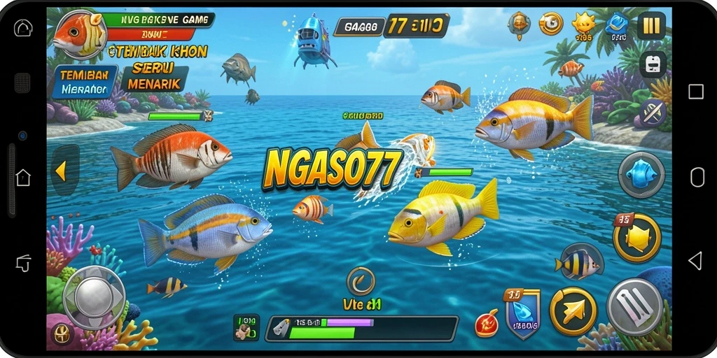 Tampilan gameplay Tembak Ikan yang seru dan dinamis.