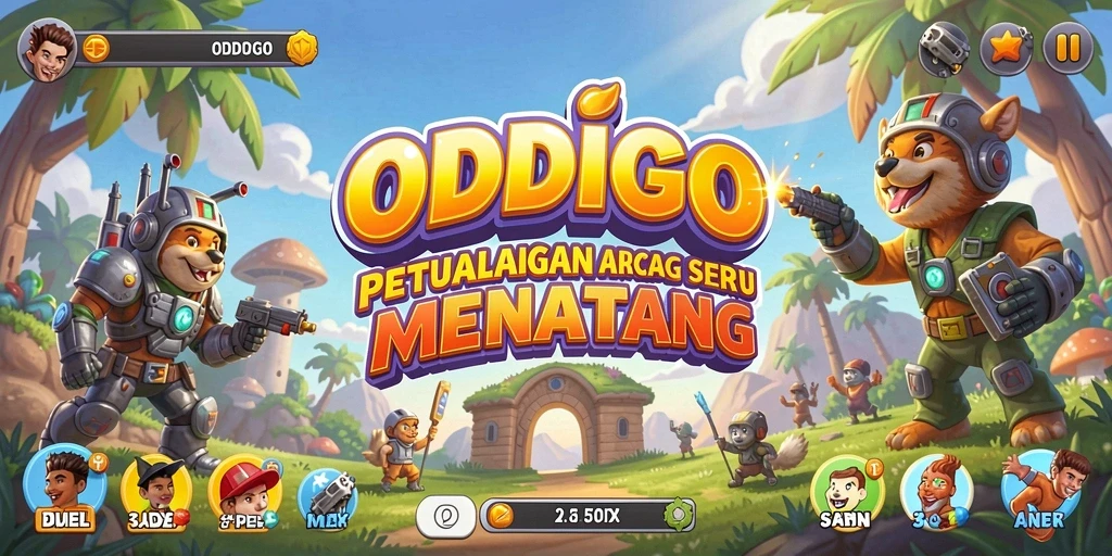 Screeshot gameplay menunjukkan aksi seru dan tantangan di ODDIGO.