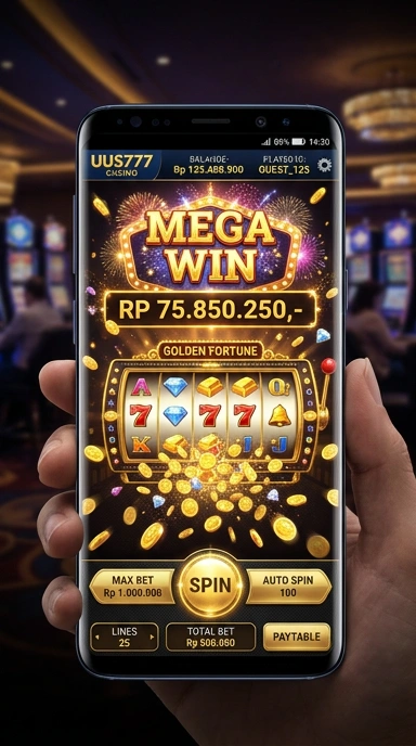 Tampilan antarmuka aplikasi uus777 yang menarik dan user-friendly.